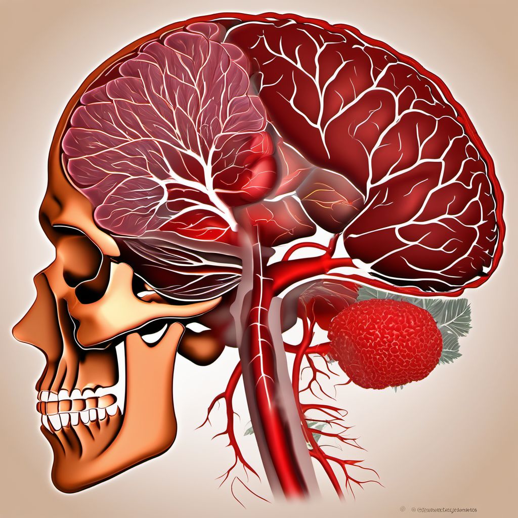 Other sequelae of other cerebrovascular disease digital illustration