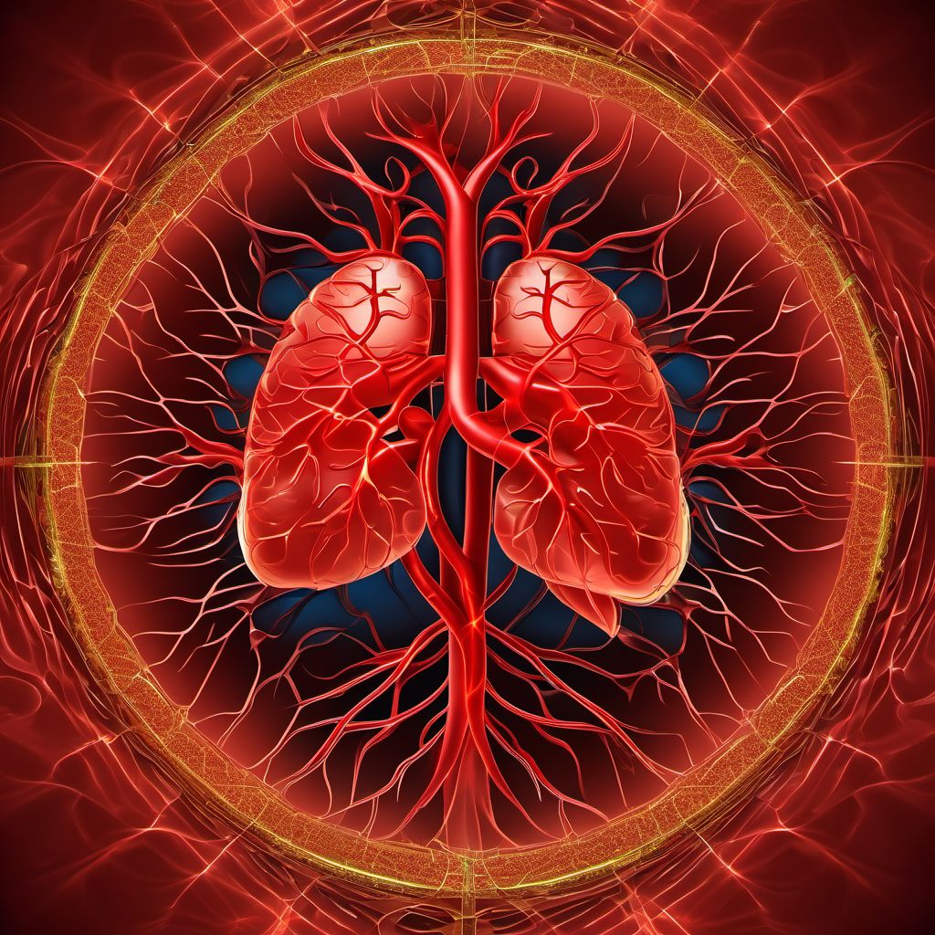 Sequelae of unspecified cerebrovascular diseases digital illustration