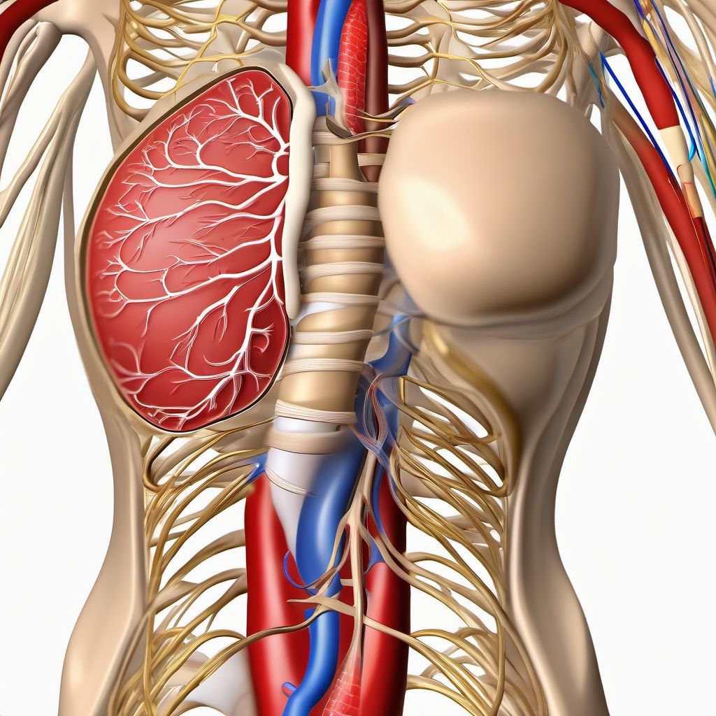 Monoplegia of upper limb following unspecified cerebrovascular disease digital illustration