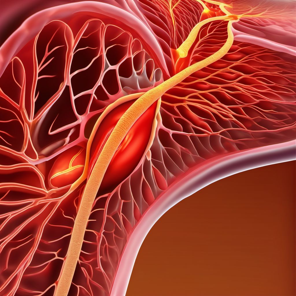 Atherosclerosis of native arteries of extremities with rest pain digital illustration