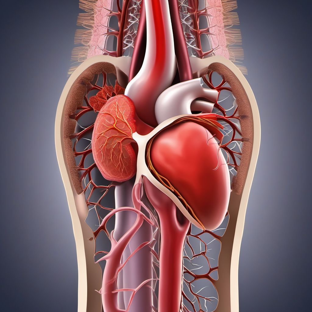 Atherosclerosis of unspecified type of bypass graft(s) of the extremities with intermittent claudication digital illustration