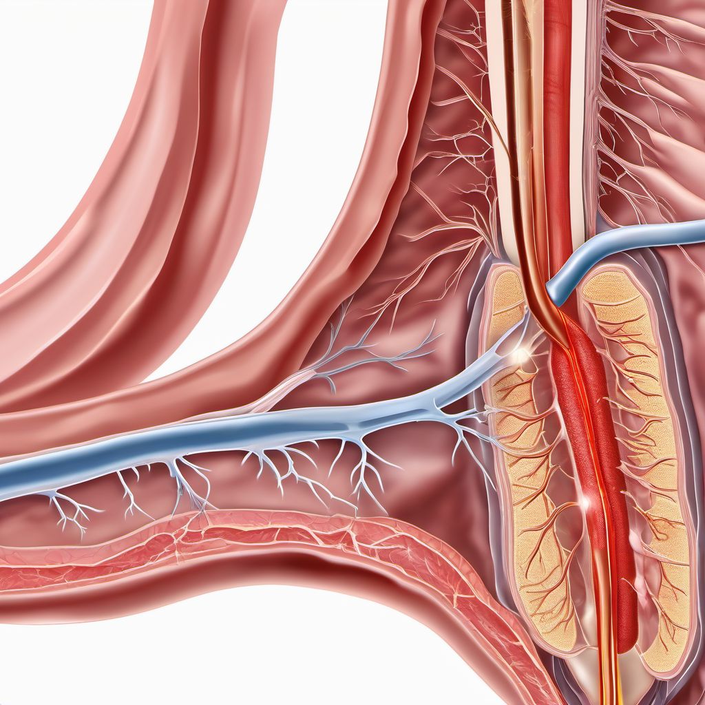 Unspecified atherosclerosis of autologous vein bypass graft(s) of the extremities digital illustration