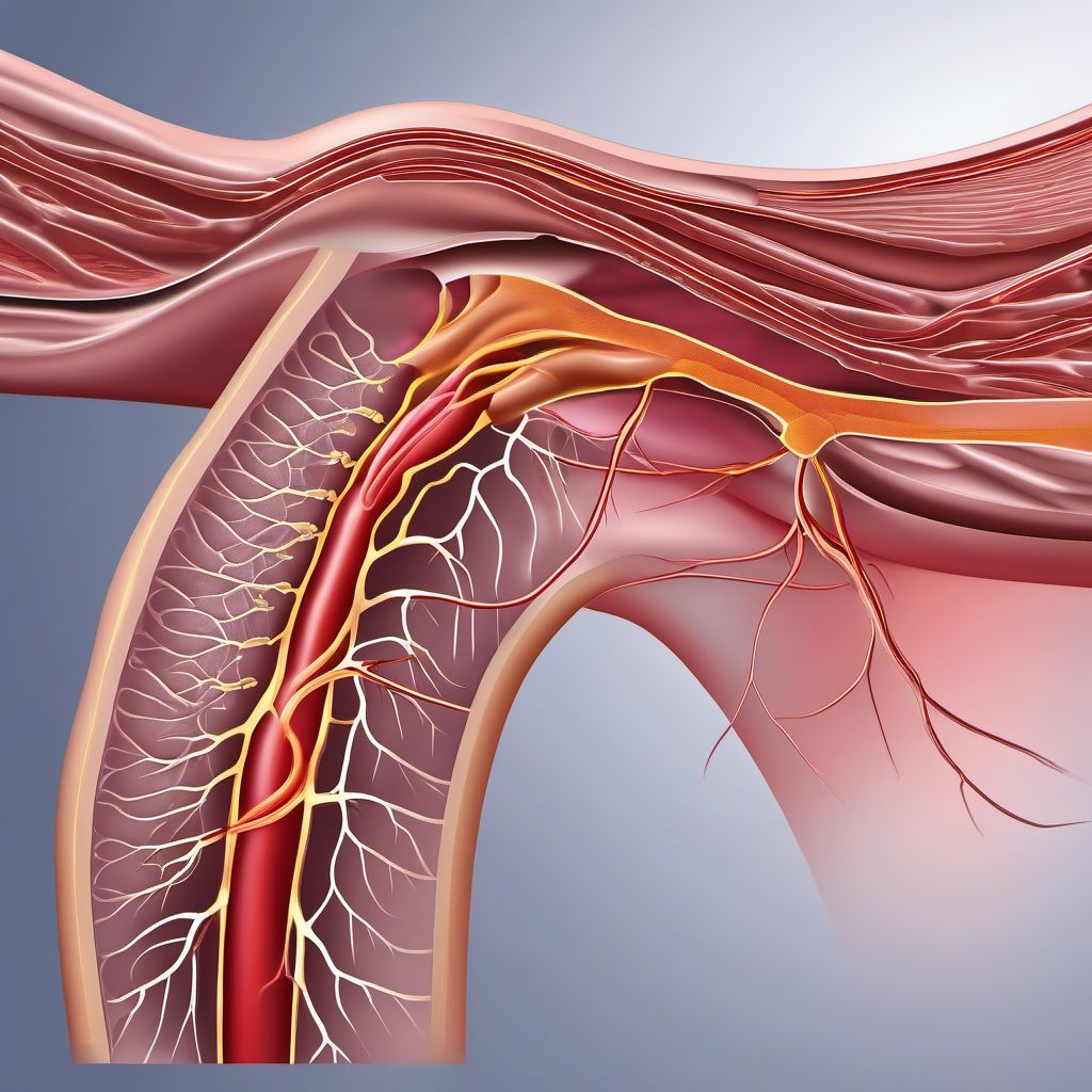 Other atherosclerosis of autologous vein bypass graft(s) of the extremities digital illustration