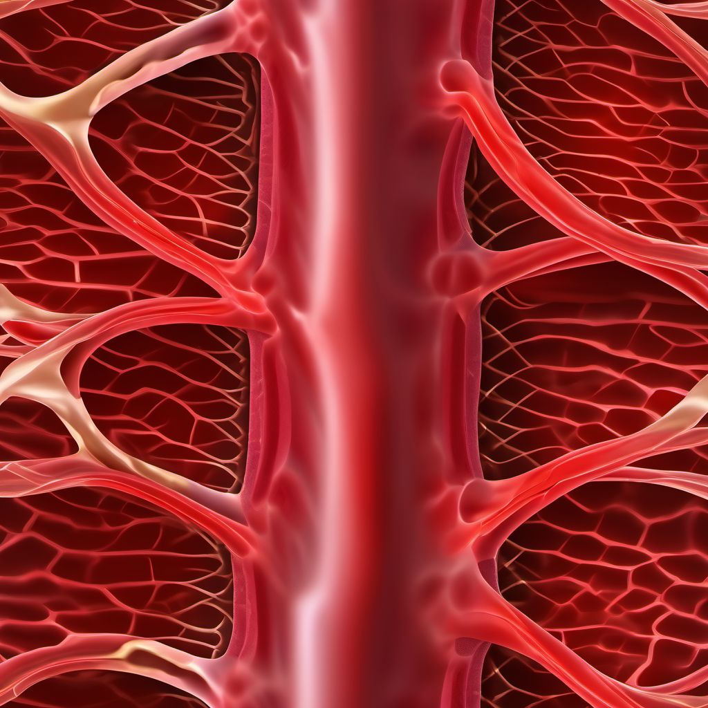 Atherosclerosis of nonbiological bypass graft(s) of the extremities digital illustration