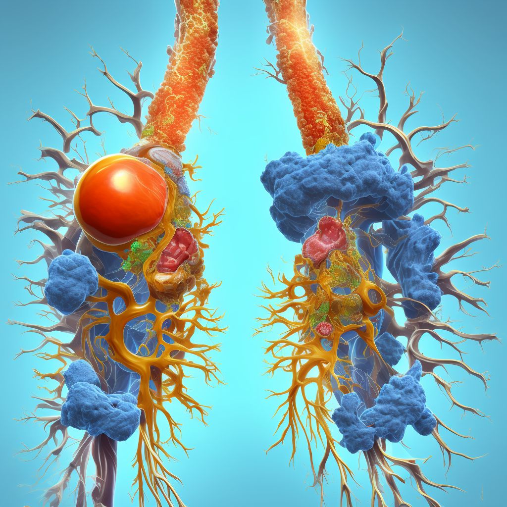 Atherosclerosis of other type of bypass graft(s) of the left leg with ulceration digital illustration