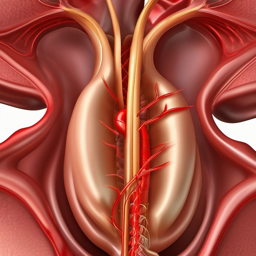 Thoracoabdominal aortic aneurysm, without rupture digital illustration