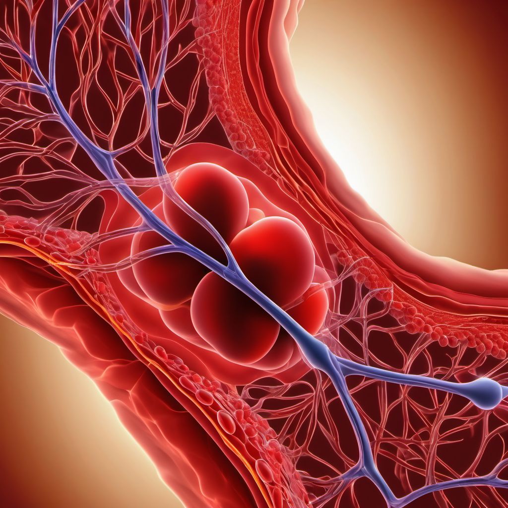 Arterial embolism and thrombosis digital illustration