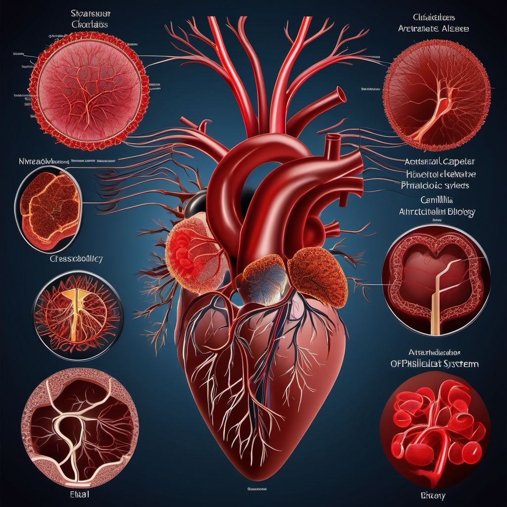Disorders of arteries, arterioles and capillaries in diseases classified elsewhere digital illustration