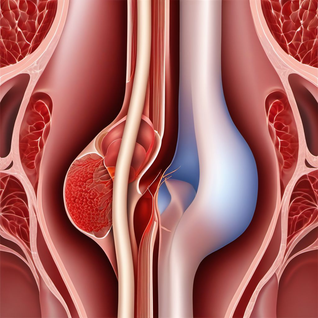 Phlebitis and thrombophlebitis of femoral vein digital illustration
