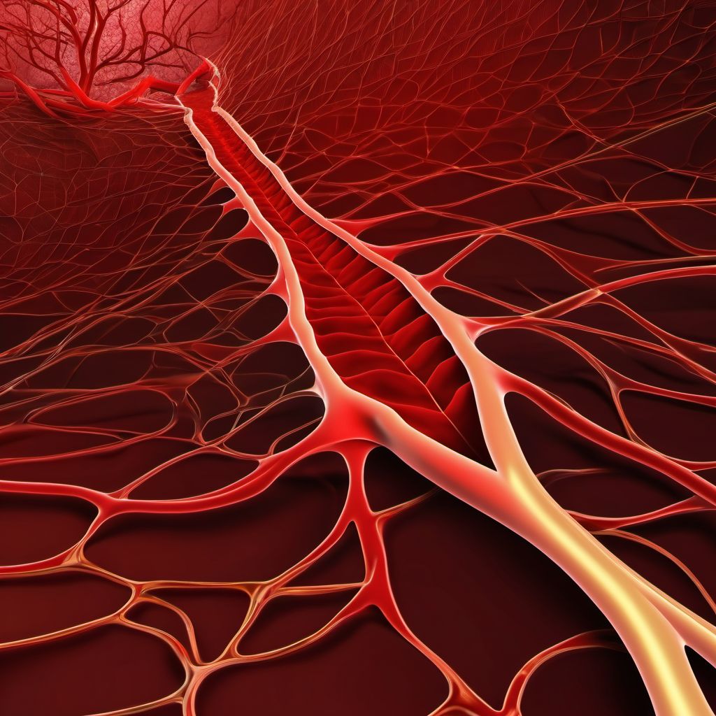Embolism and thrombosis of unspecified vein digital illustration