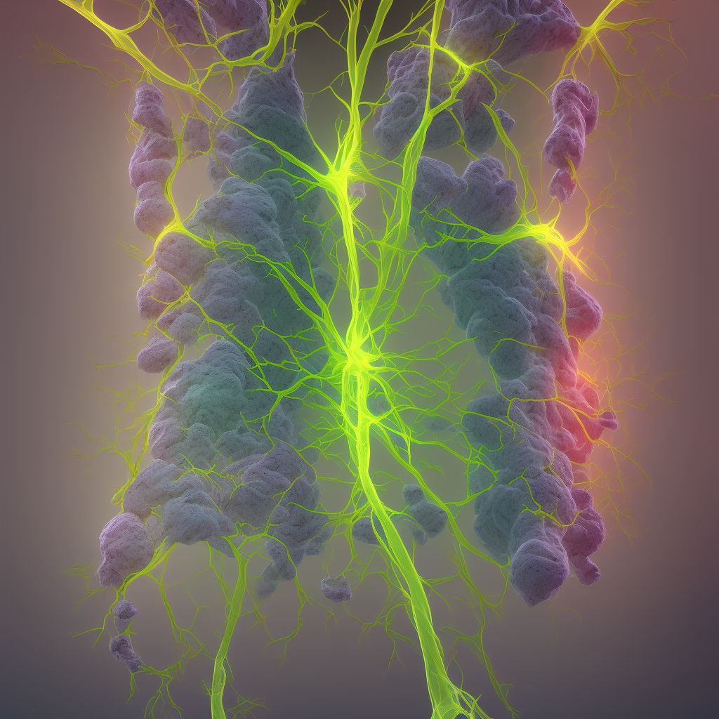 Varicose veins of lower extremities with other complications digital illustration