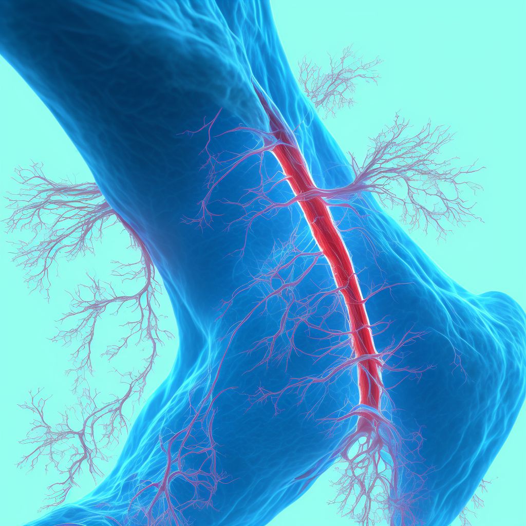 Varicose veins of lower extremities with other complications digital illustration