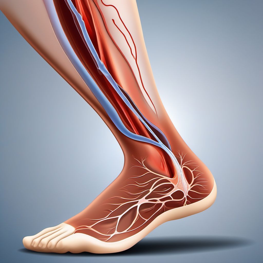 Asymptomatic varicose veins of lower extremities digital illustration