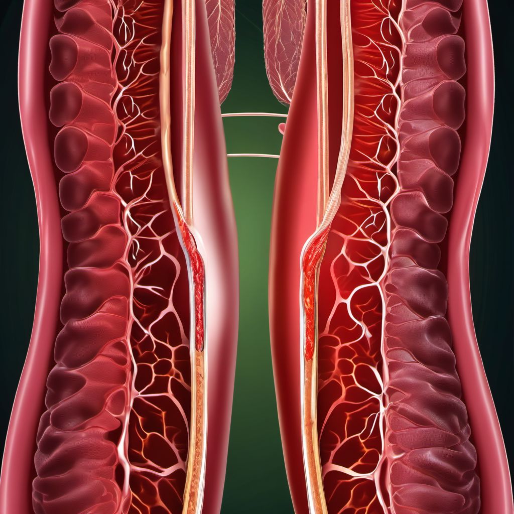 Postthrombotic syndrome with other complications digital illustration