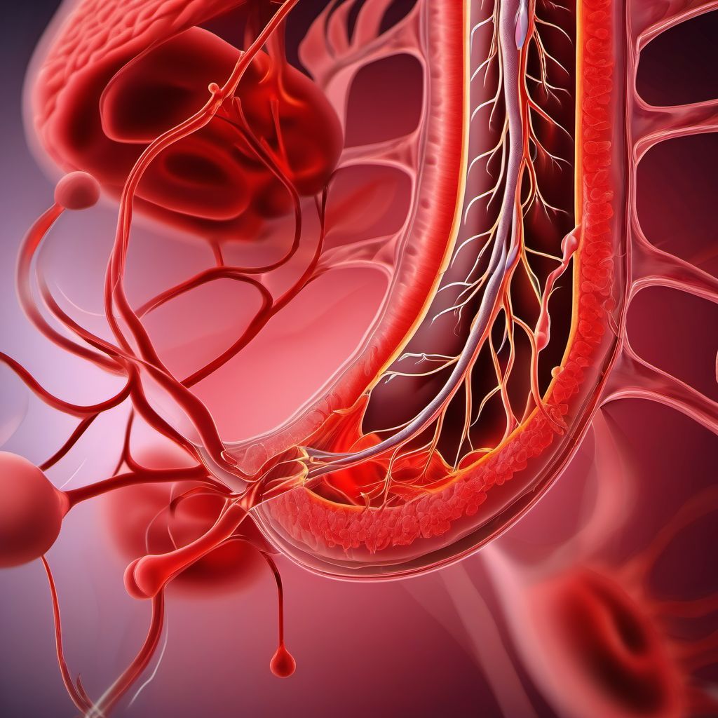 Chronic venous hypertension (idiopathic) with ulcer and inflammation digital illustration