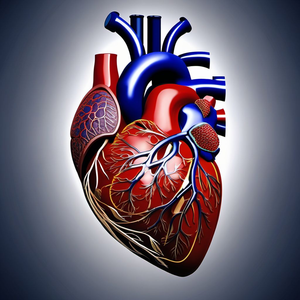 Postprocedural cardiac arrest digital illustration