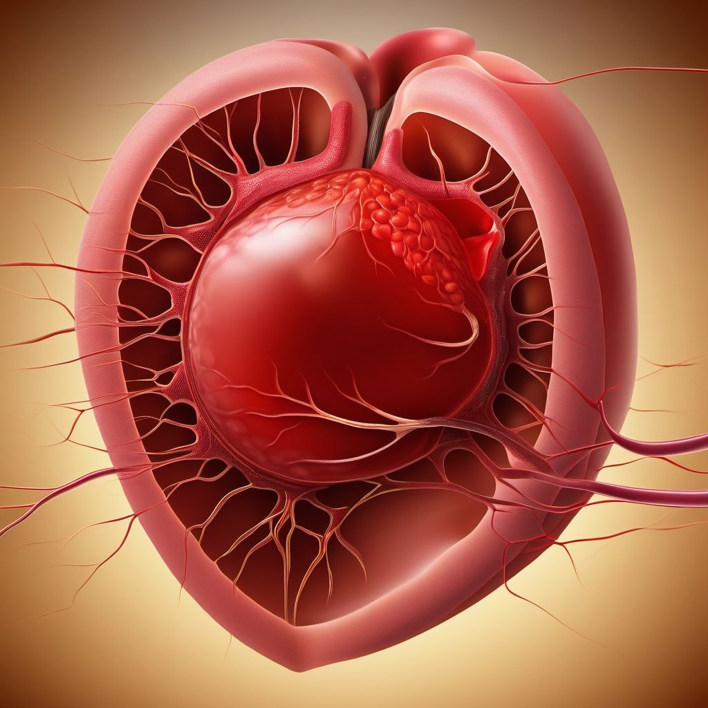 Postprocedural hemorrhage, hematoma and seroma of a circulatory system organ or structure following other procedure digital illustration