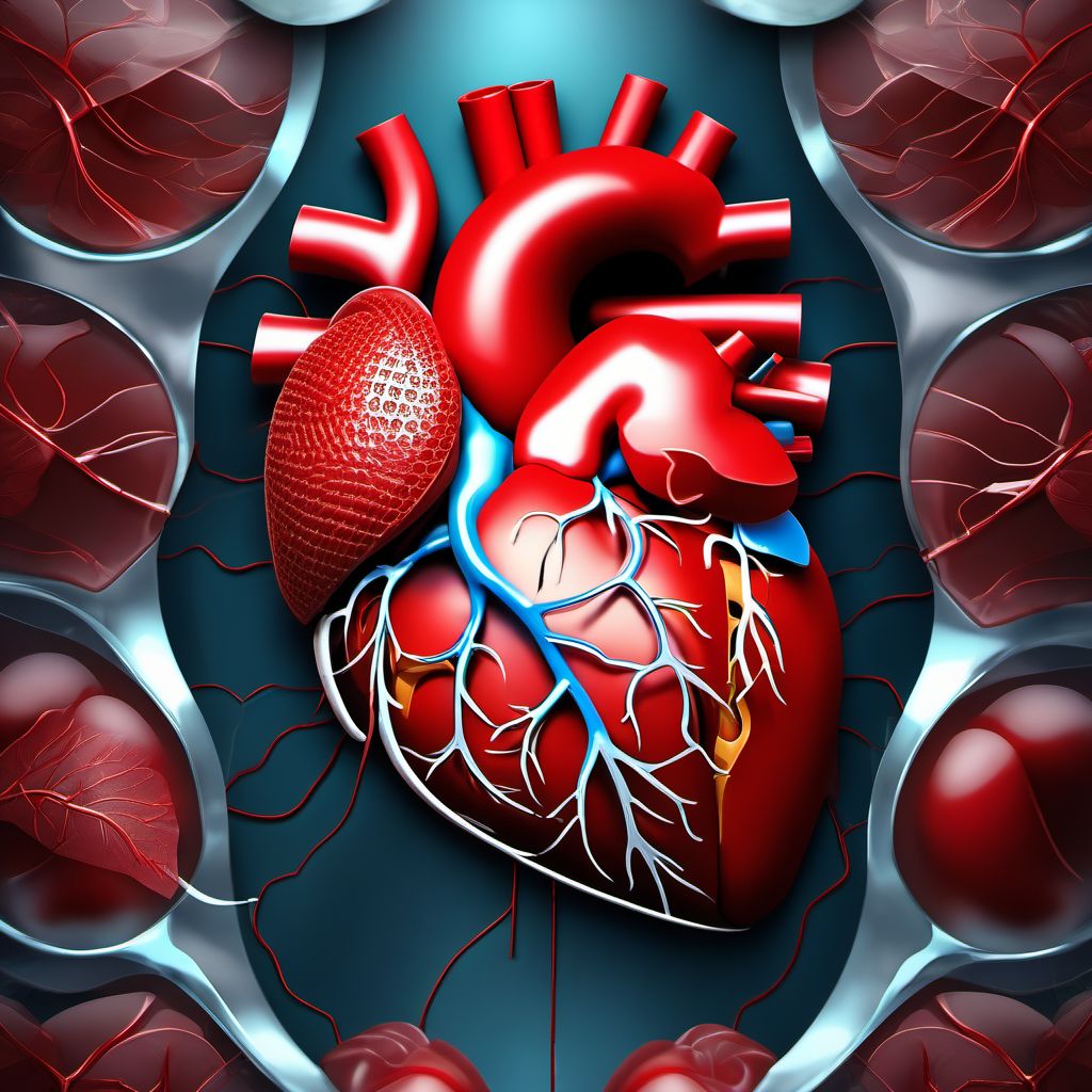 Intraoperative cardiac arrest digital illustration