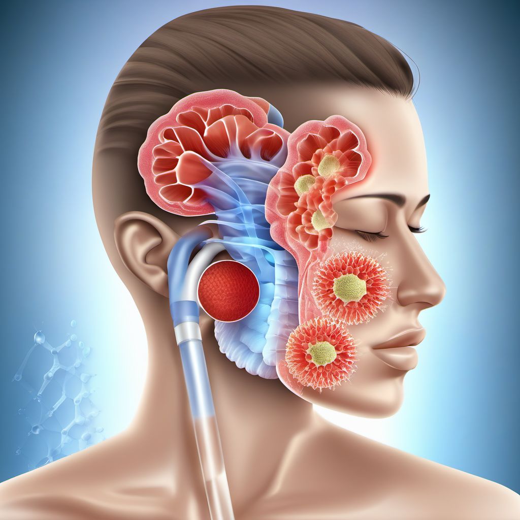 Acute nasopharyngitis [common cold] digital illustration