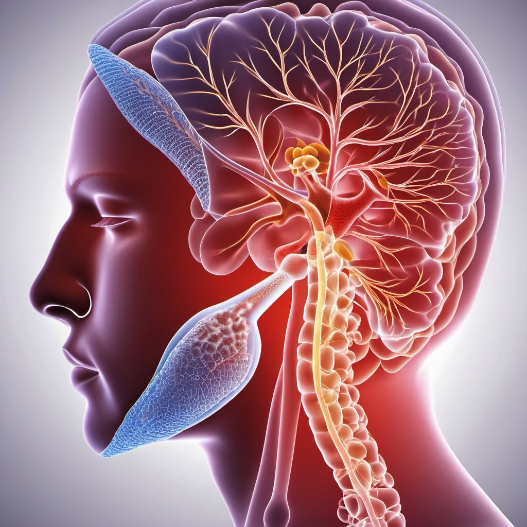 Acute sinusitis digital illustration