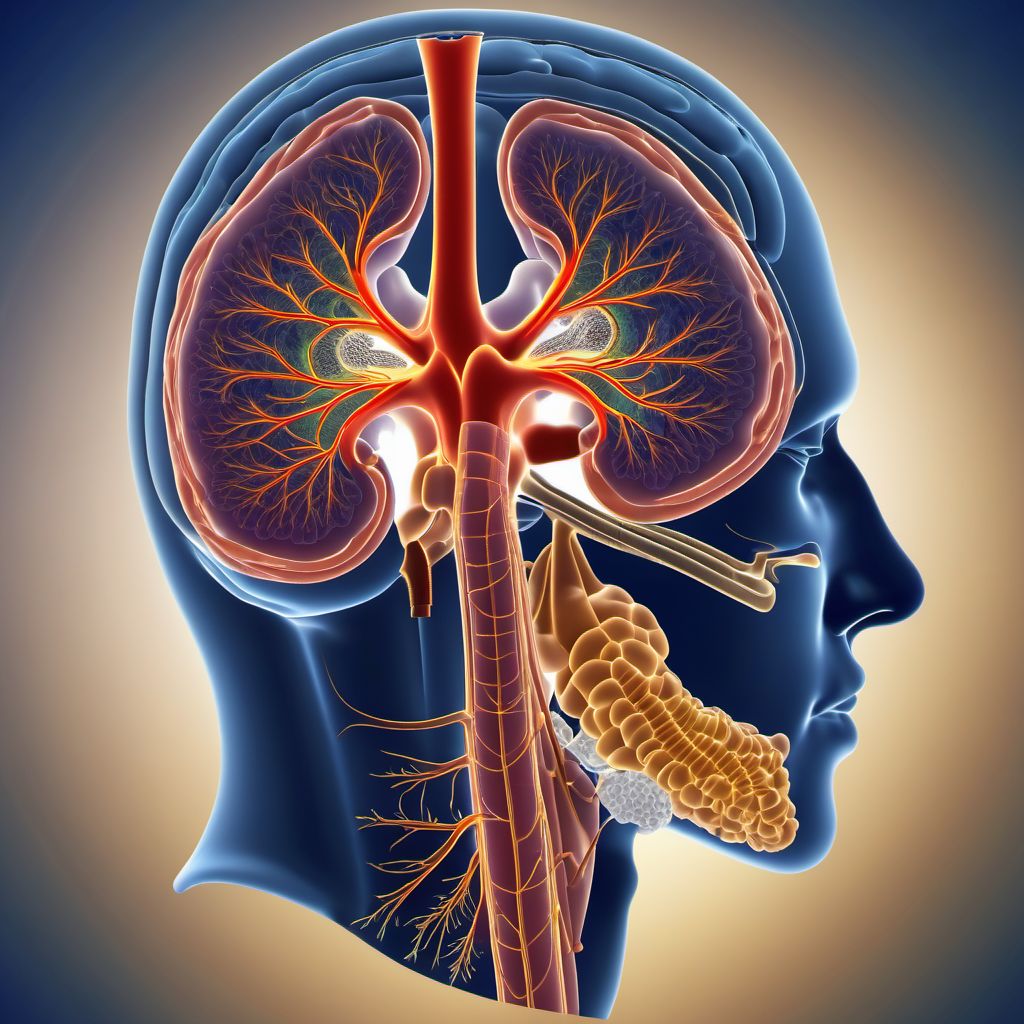 Acute sphenoidal sinusitis digital illustration