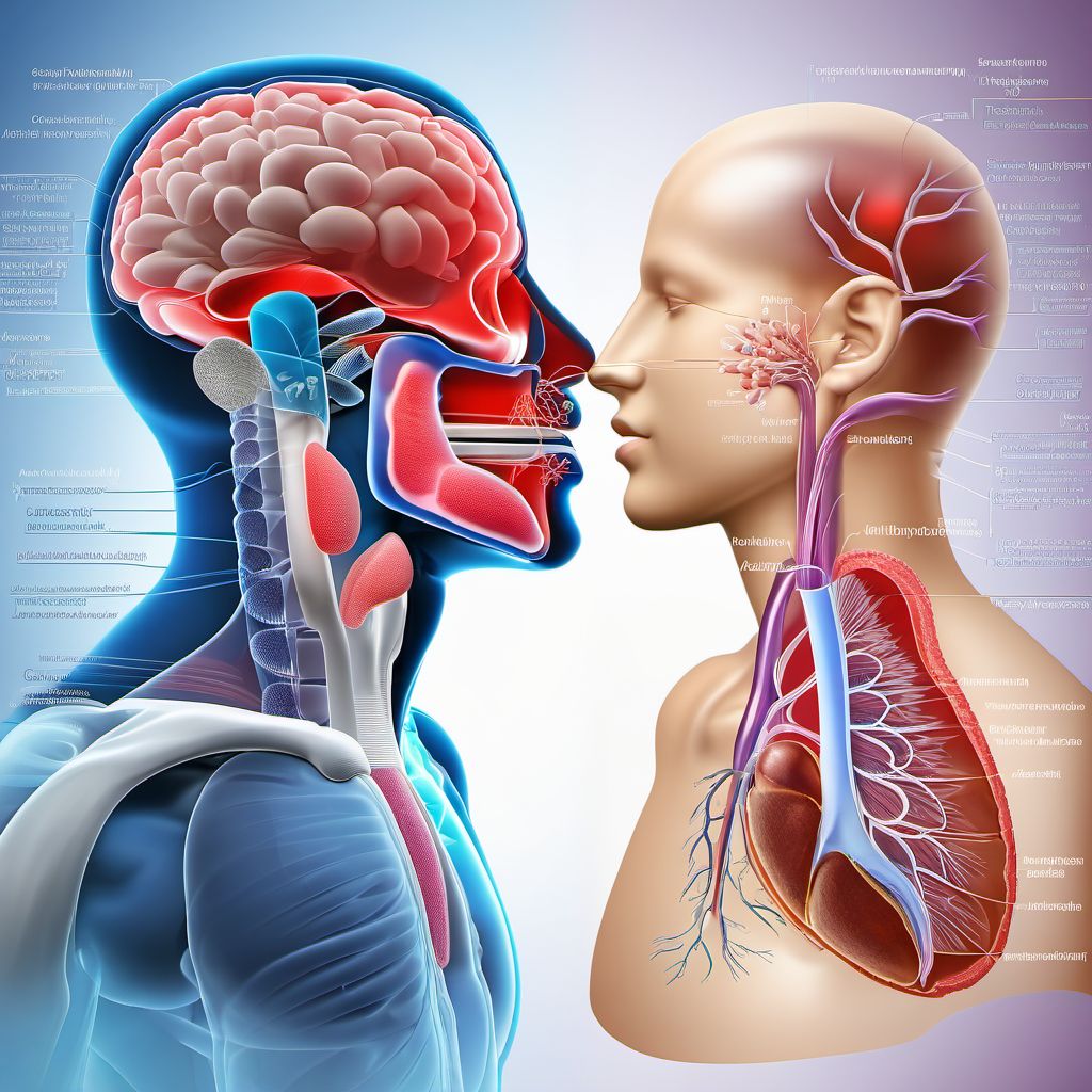 Acute tonsillitis due to other specified organisms digital illustration