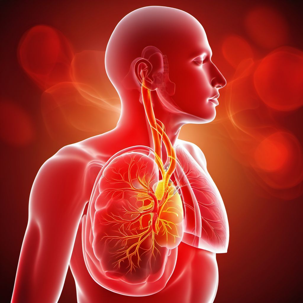 Pneumonia due to Hemophilus influenzae digital illustration