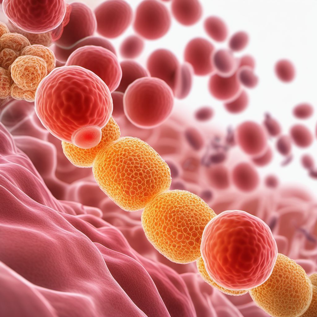 Pneumonia due to Escherichia coli digital illustration