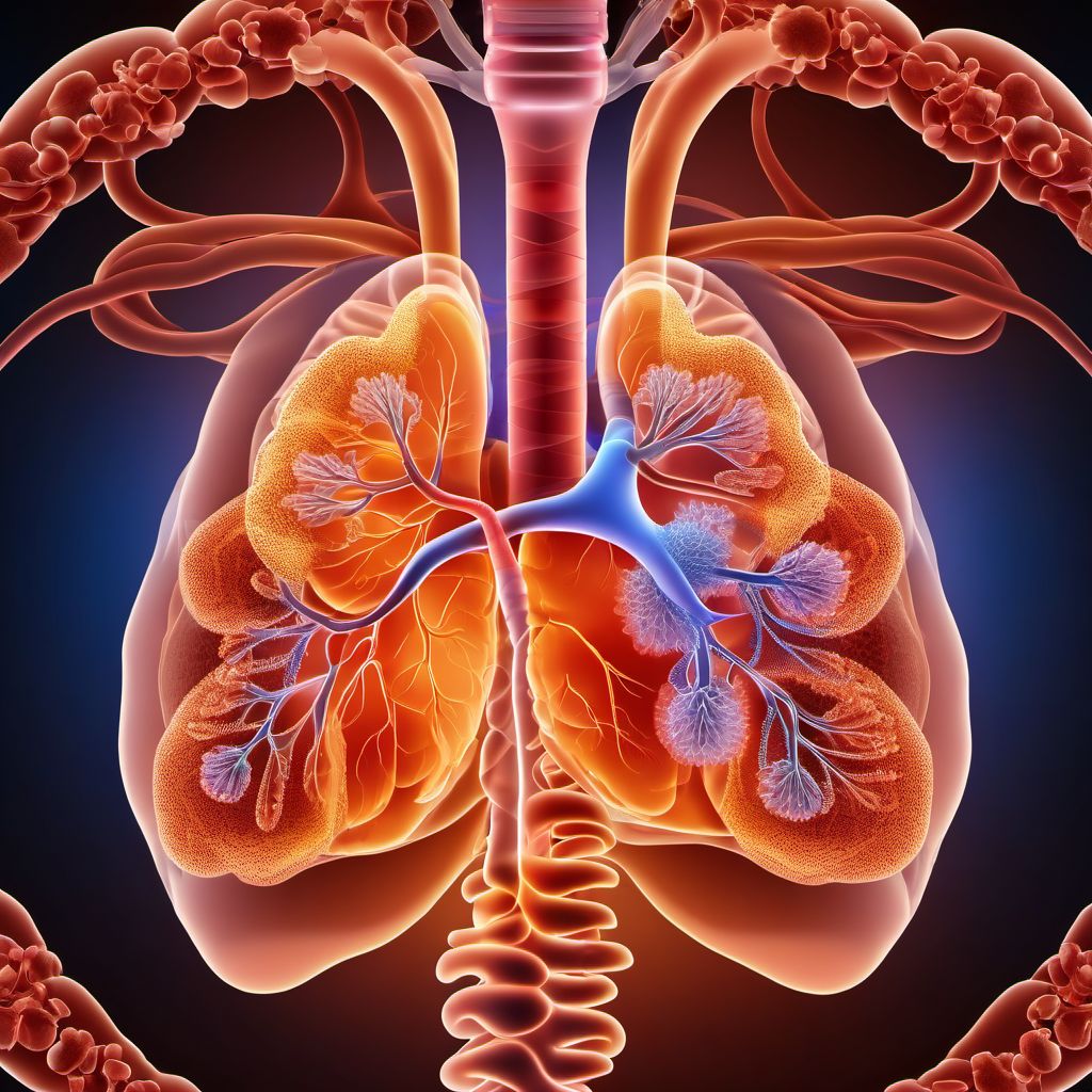 Pneumonia due to Mycoplasma pneumoniae digital illustration