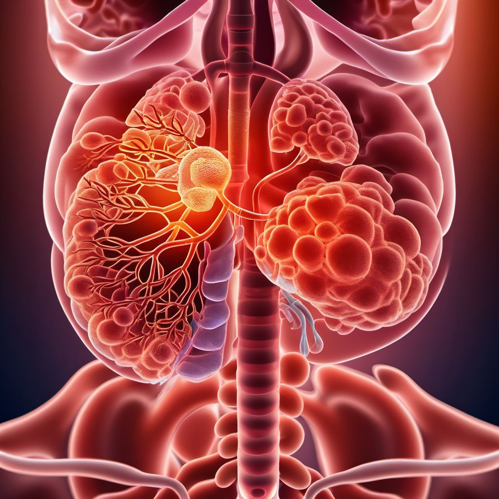 Pneumonia due to other specified bacteria digital illustration