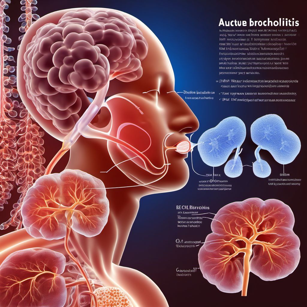 Acute bronchiolitis digital illustration