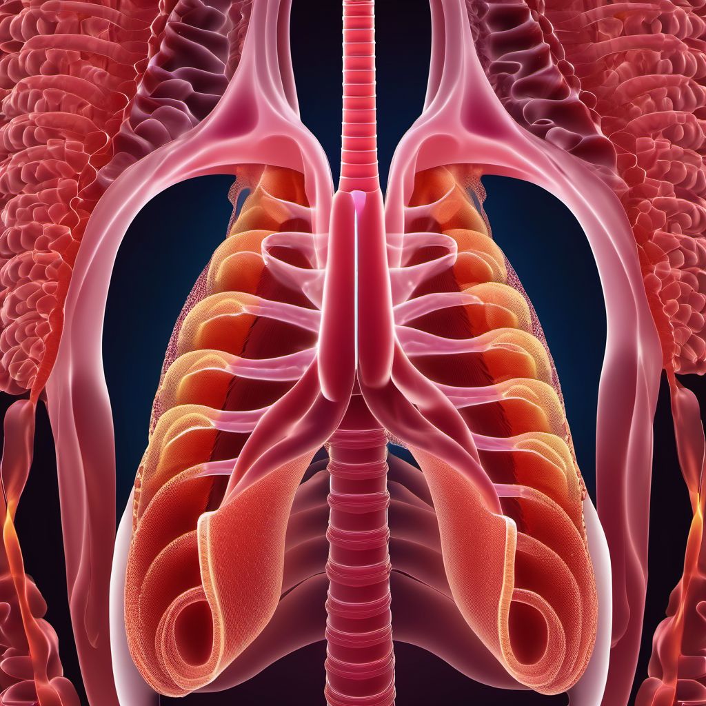 Polyp of vocal cord and larynx digital illustration