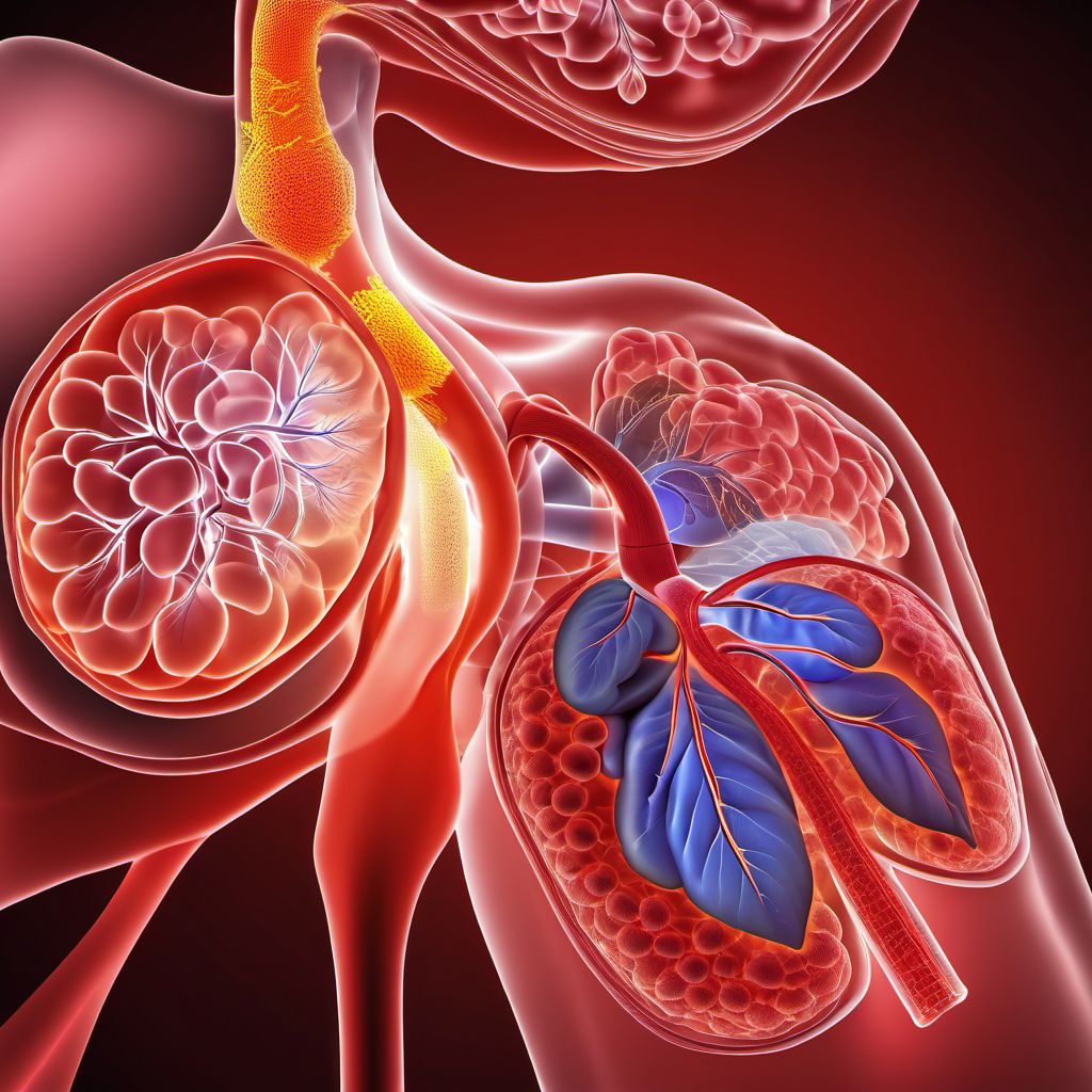 Pulmonary edema digital illustration