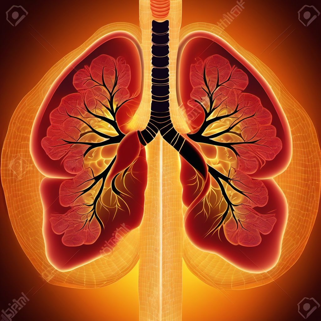 Other specified interstitial pulmonary diseases digital illustration