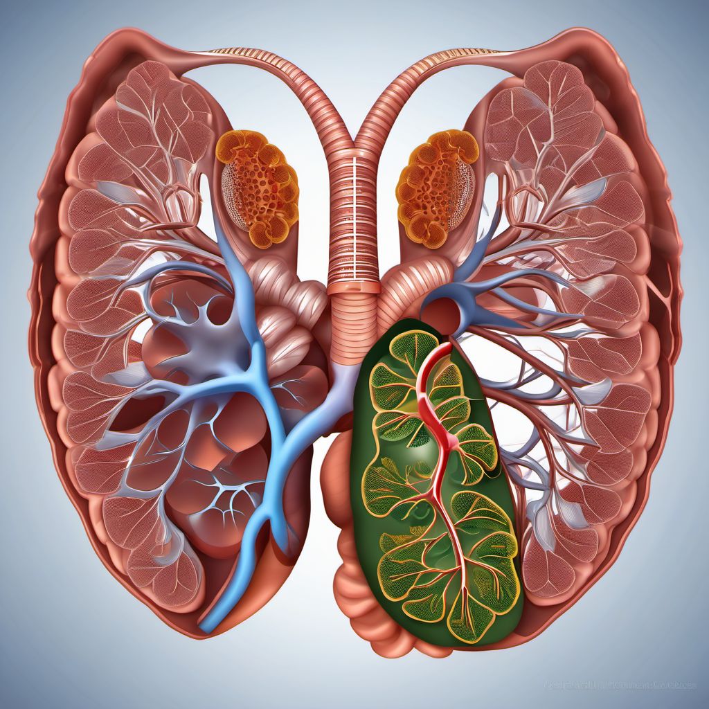 Interstitial pulmonary disease, unspecified digital illustration