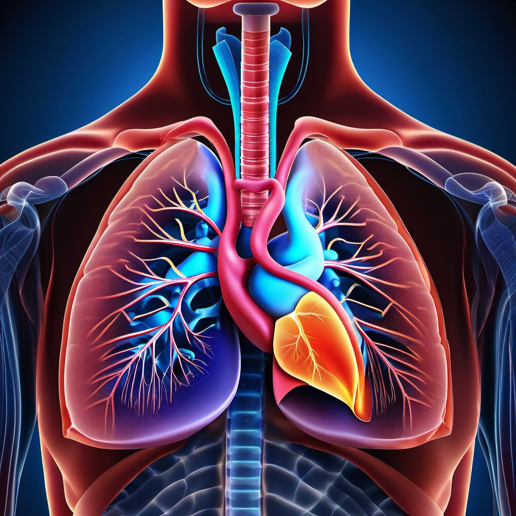 Other spontaneous pneumothorax digital illustration