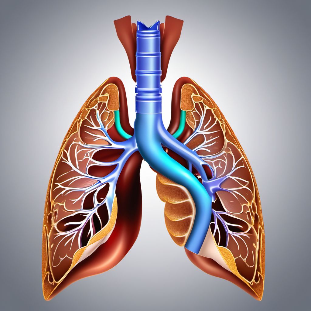 Other pneumothorax and air leak digital illustration