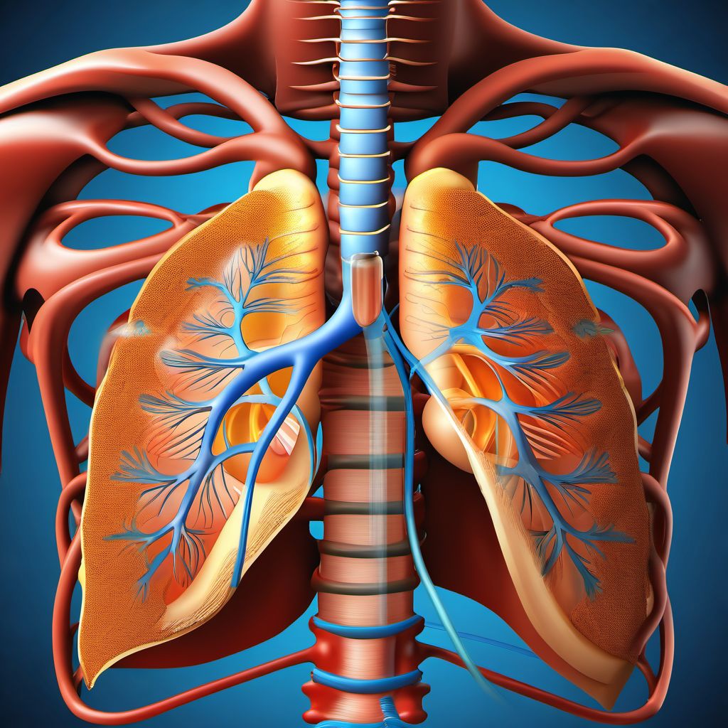 Pneumothorax, unspecified digital illustration