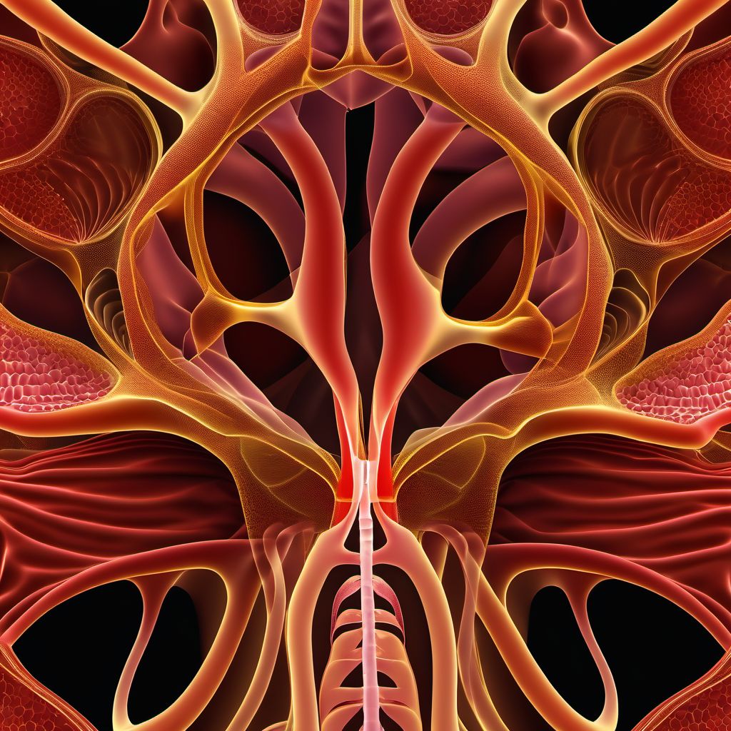 Postprocedural subglottic stenosis digital illustration