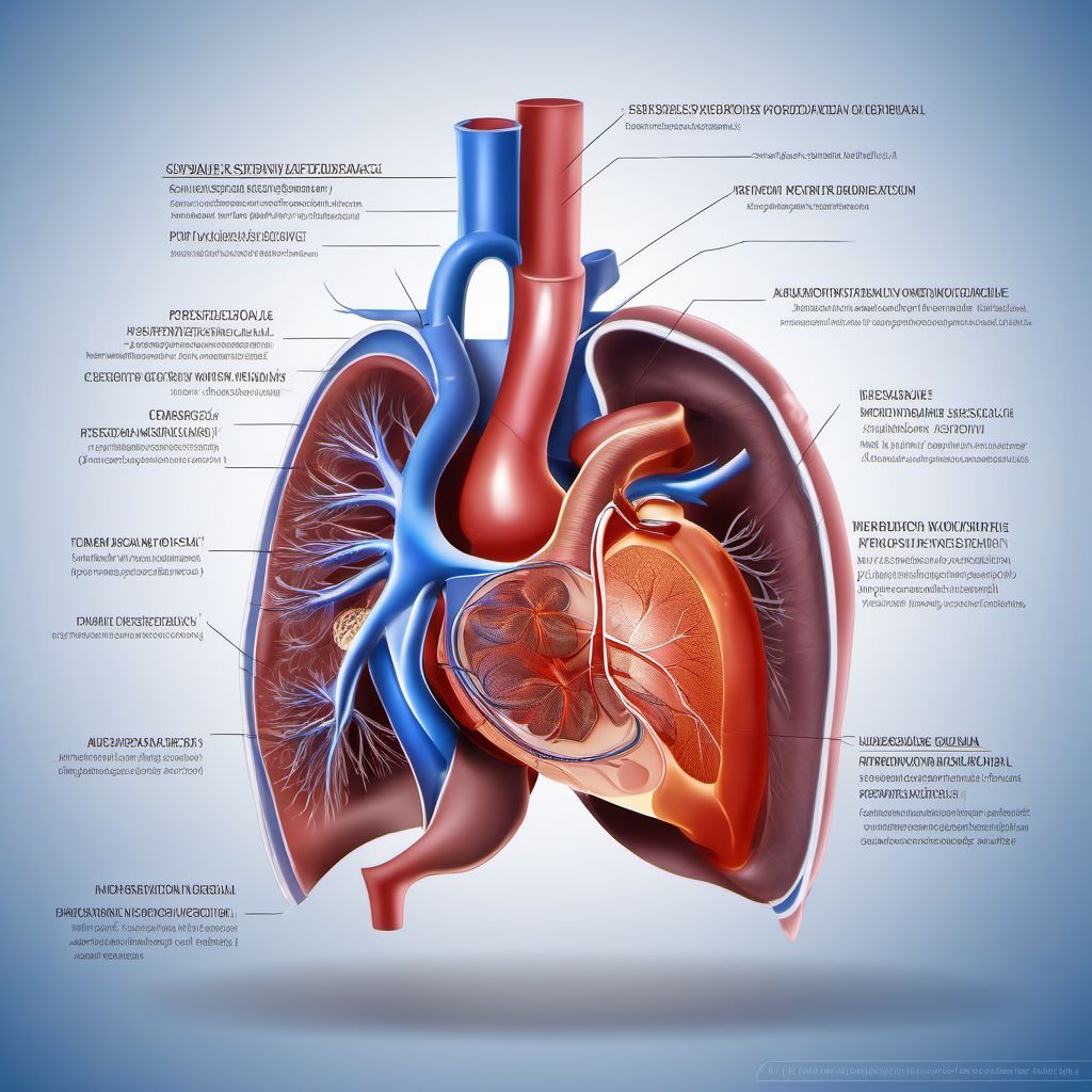 Postprocedural hemorrhage of a respiratory system organ or structure following a procedure digital illustration