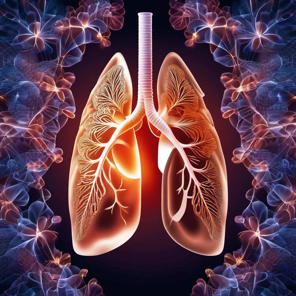 Chronic respiratory failure digital illustration