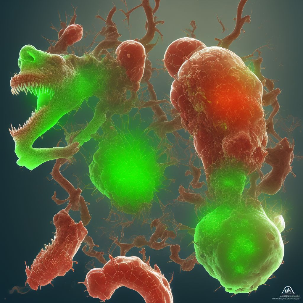 Abscess of salivary gland digital illustration