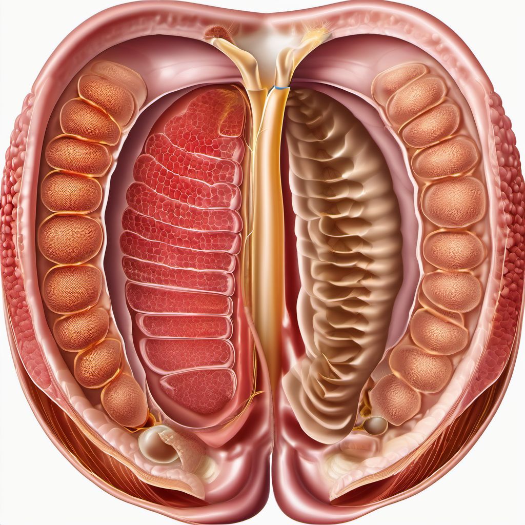 Dieulafoy lesion (hemorrhagic) of stomach and duodenum digital illustration