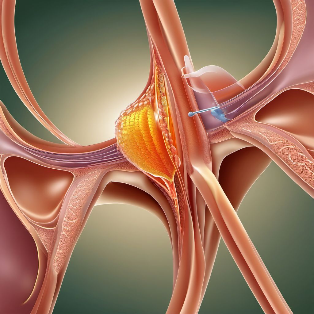 Inguinal hernia digital illustration