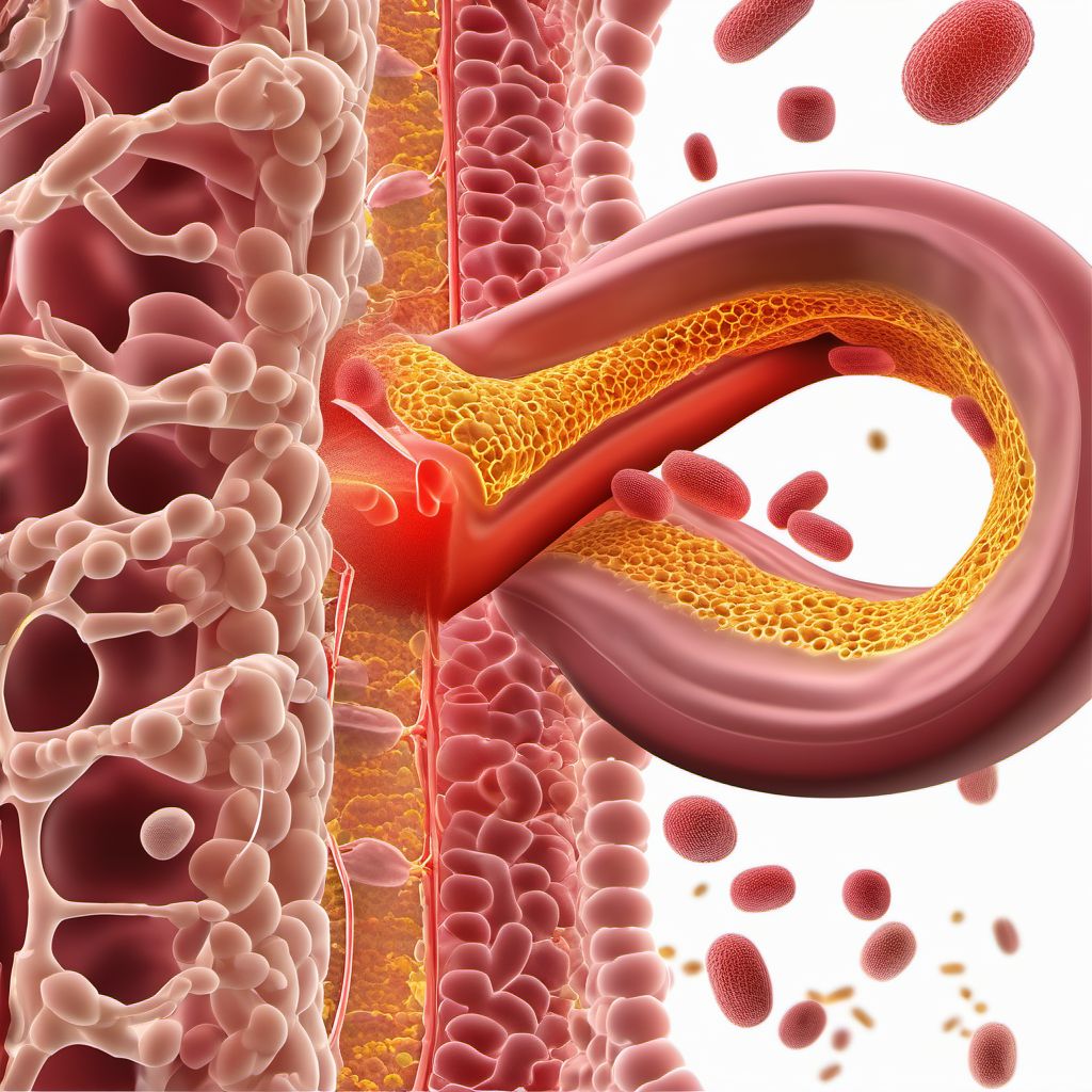 Crohn's disease [regional enteritis] digital illustration