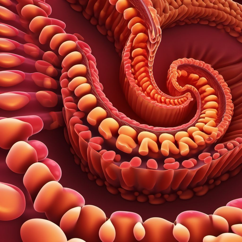 Crohn's disease of large intestine digital illustration