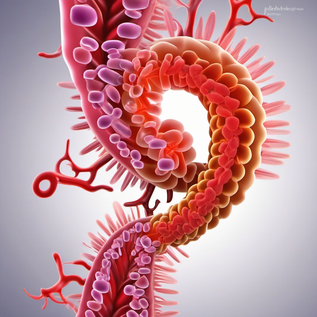 Left sided colitis digital illustration