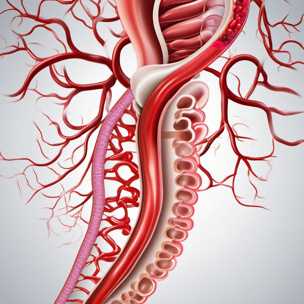 Acute vascular disorders of intestine digital illustration