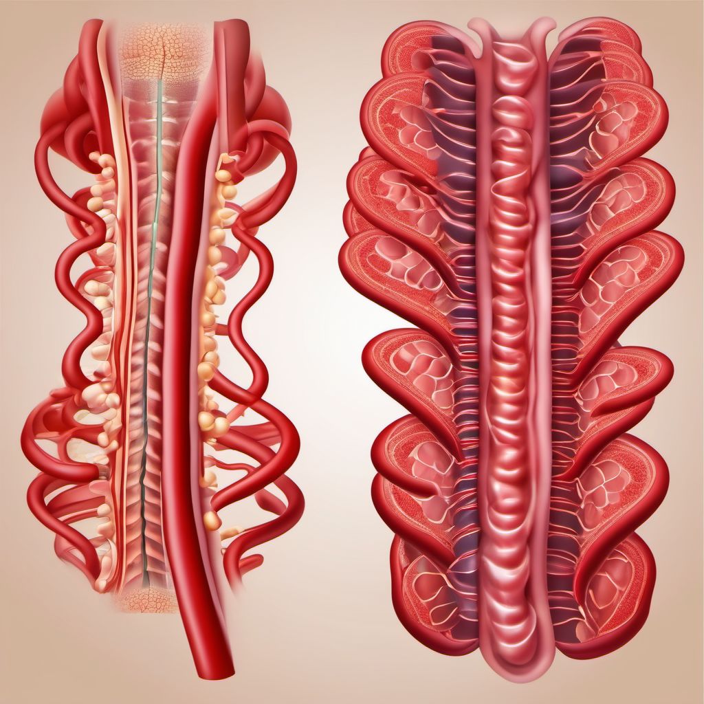 Chronic vascular disorders of intestine digital illustration