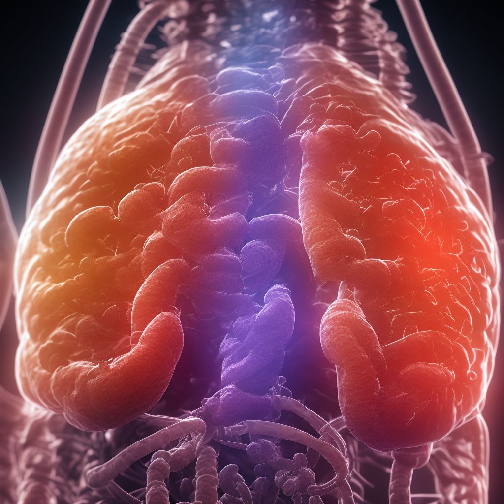 Paralytic ileus and intestinal obstruction without hernia digital illustration